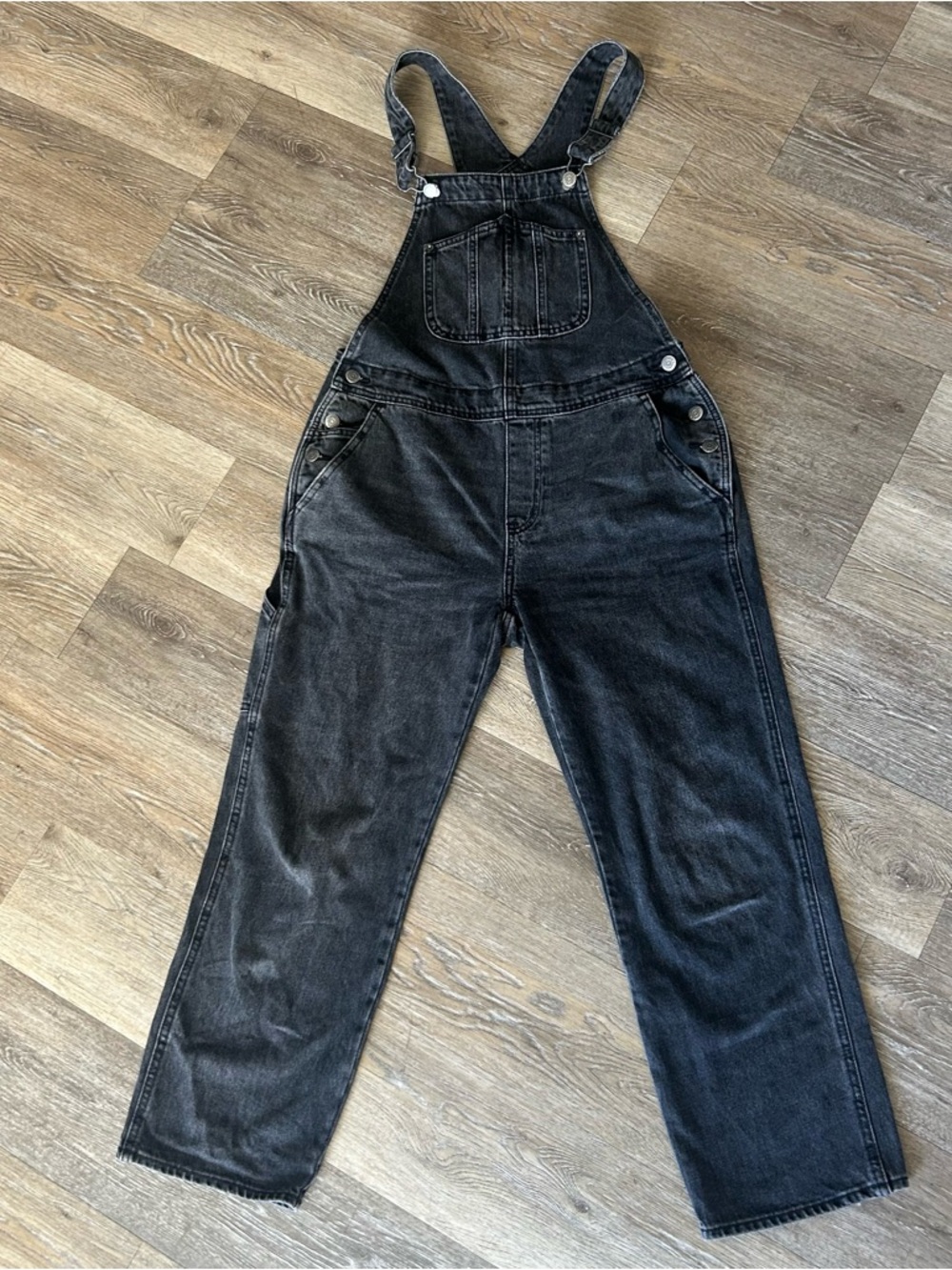 Black Denim Overalls ankle crop - Classic Bib